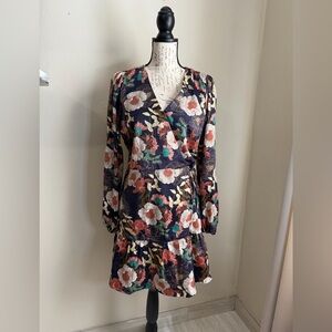 🔶Lulu's Multicolor Floral Long Sleeve Dress